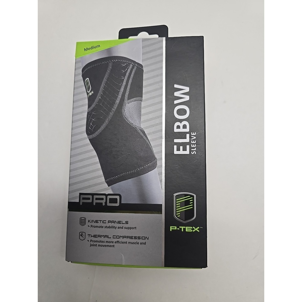 P-TEX PRO Elbow Sleeve‎ Kinetic Panels Thermal Compression Black Gray Medium NEW